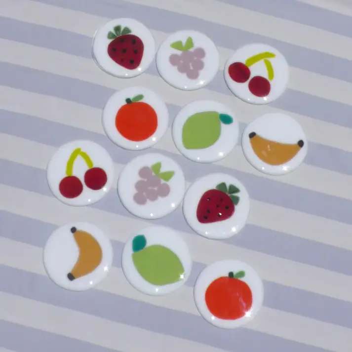 Fruity Glass Coasters - Cherry Delivery