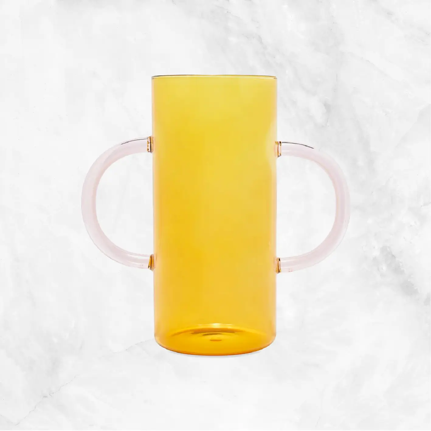Handle Vase - Yellow/Pink