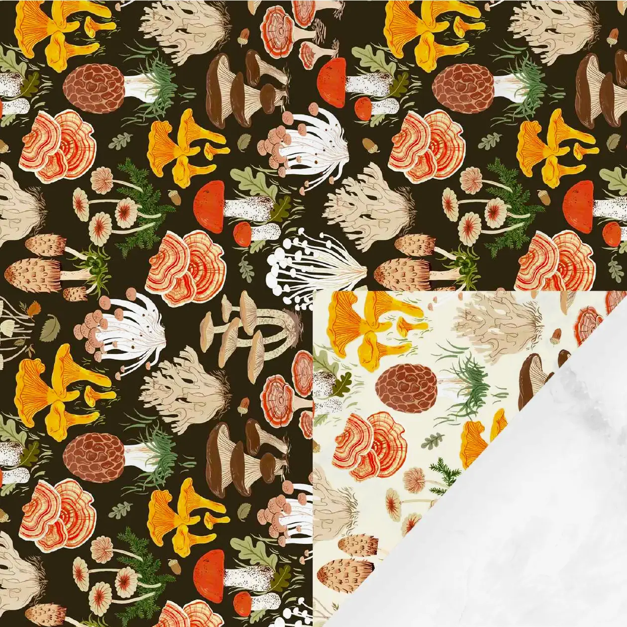 Mushrooms Double Sided Wrapping Paper
