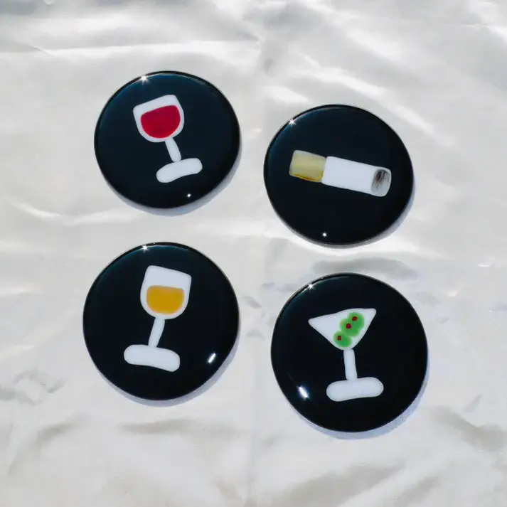 Happy Hour Coasters - Onyx House Red Delivery