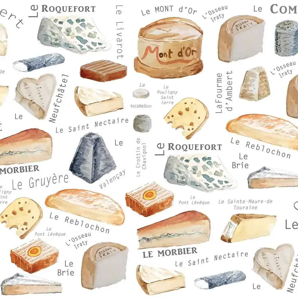Fromages - Cheeses Paper Placemats 