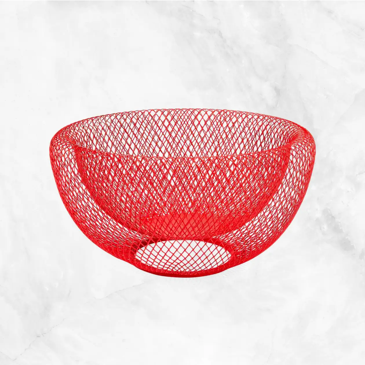 Red Wire Mesh Bowl