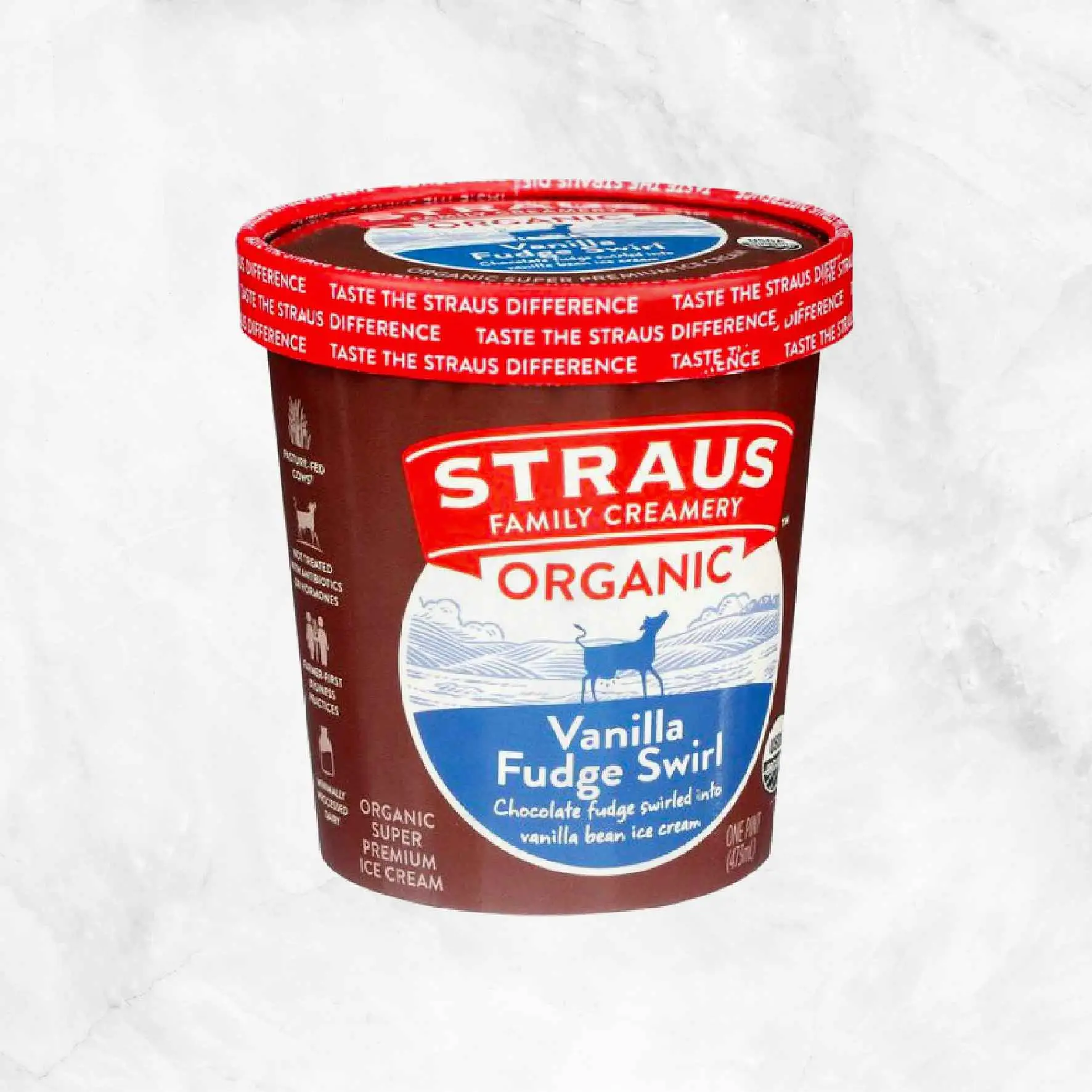 Organic Vanilla Fudge Swirl Ice Cream Delivery