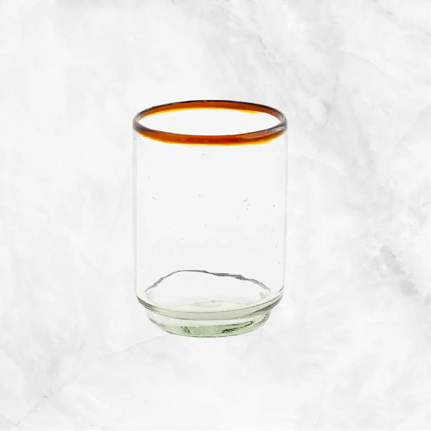 Med Amber Rim Stacking Glass Delivery
