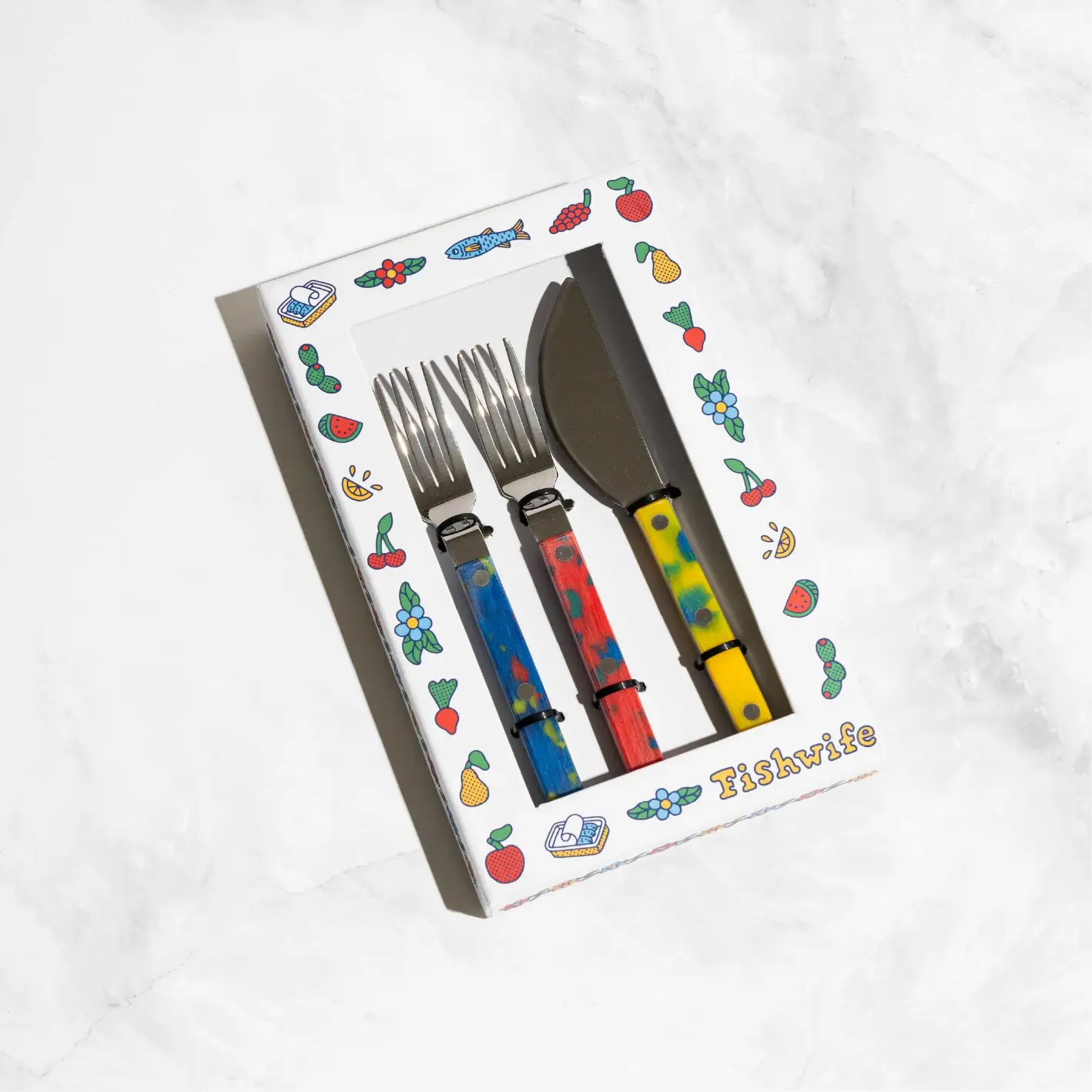 Tinned Fish Fork + Knife Set Delivery