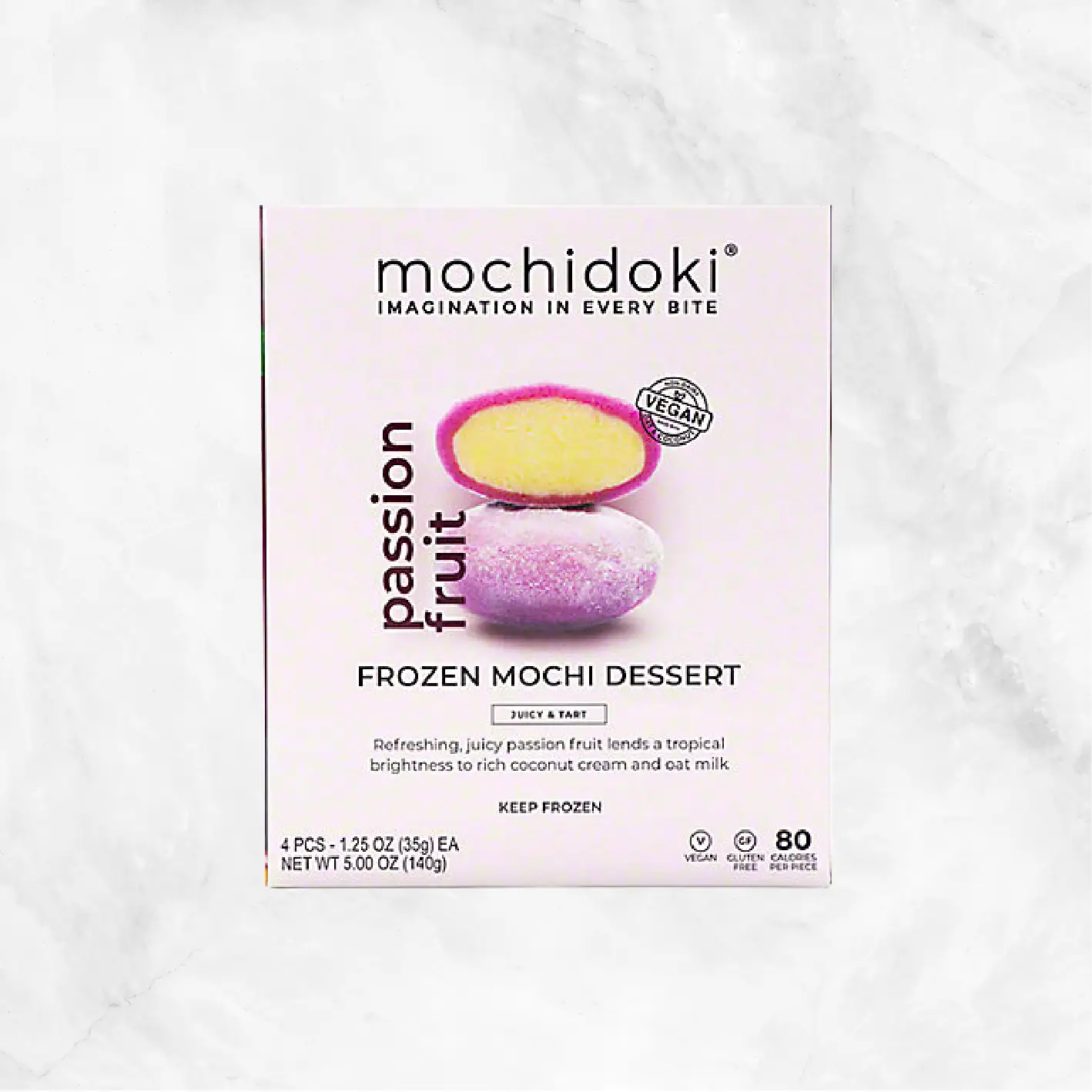 Vegan Passion Fruit Mochi Ice Cream