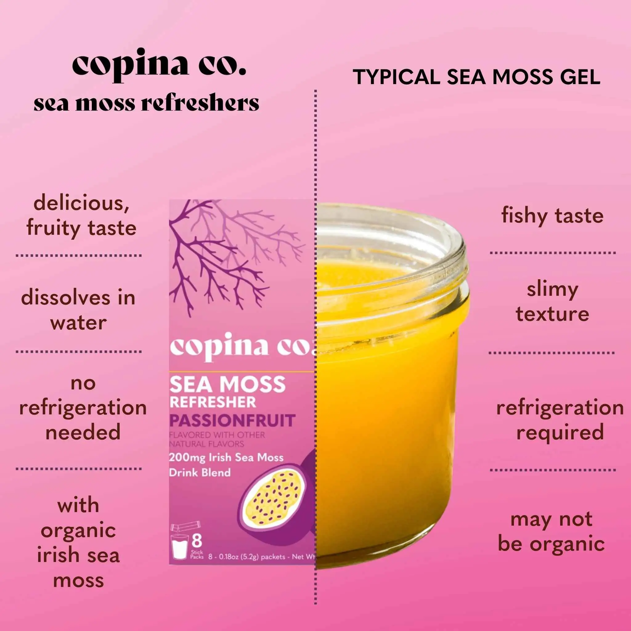 Passionfruit Sea Moss Refresher Drink Delivery