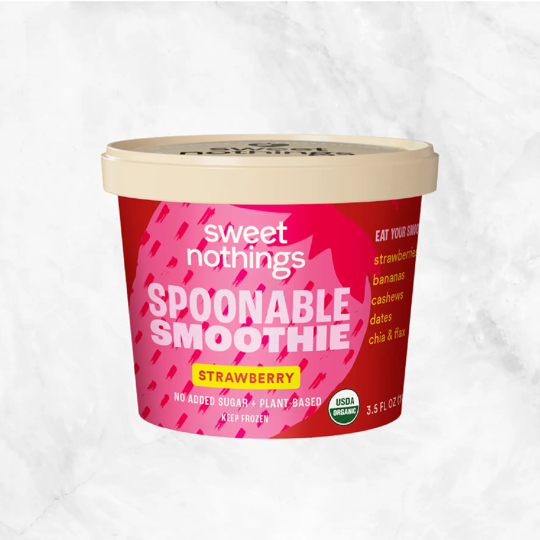 Organic Strawberry Plant-Based Smoothie Cup Delivery