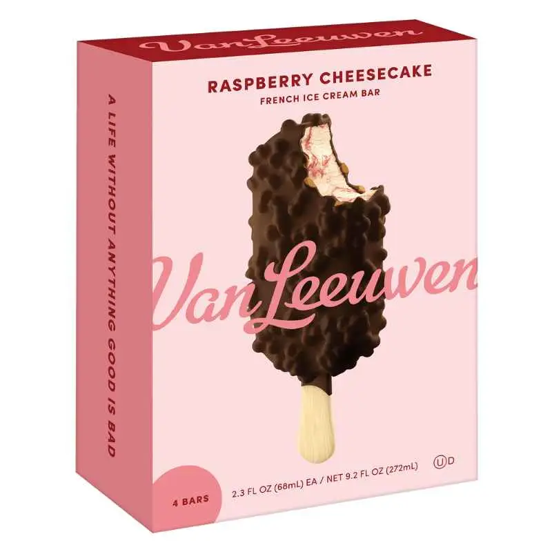 Raspberry Cheesecake Ice Cream Bars