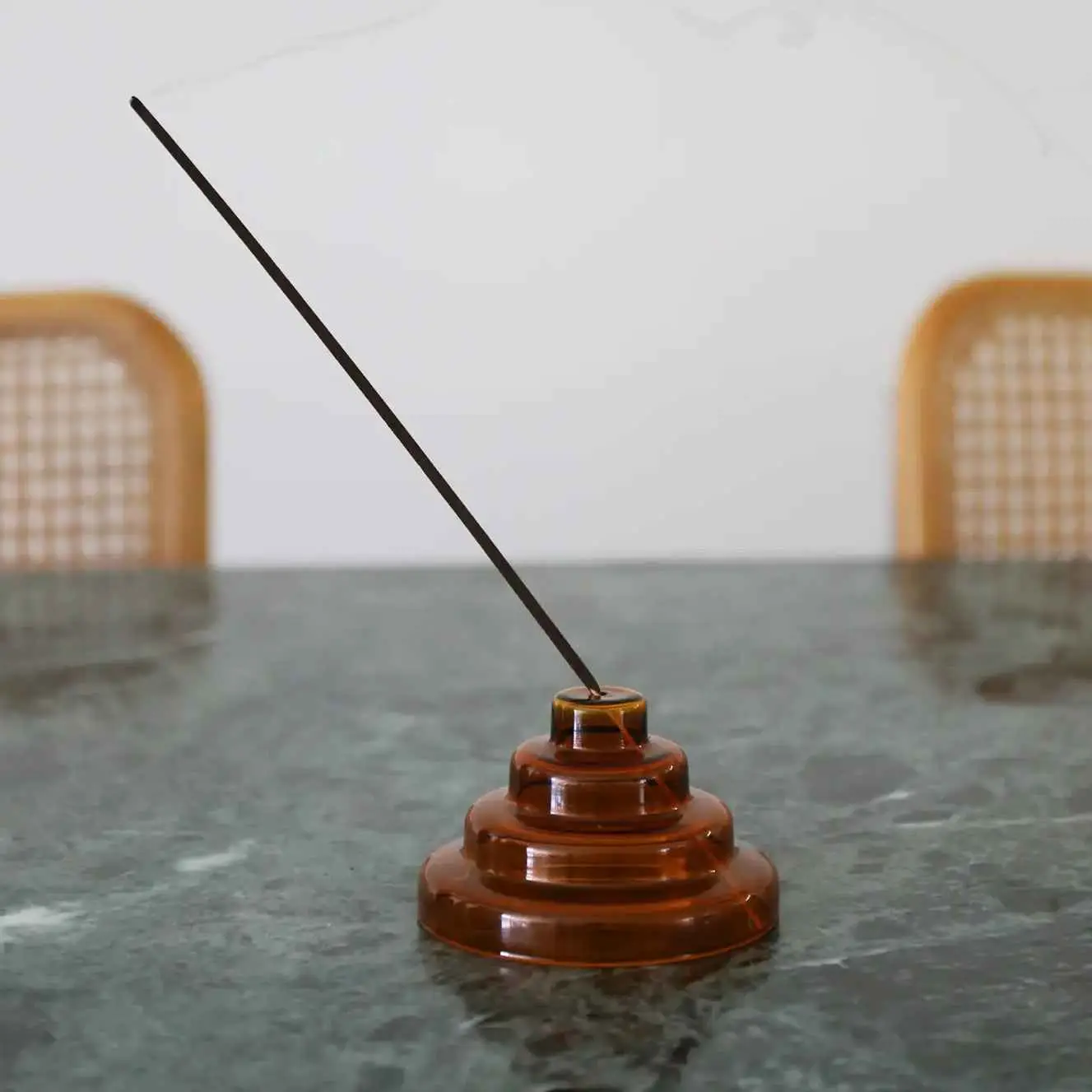Glass Meso Incense Holder - Amber Delivery