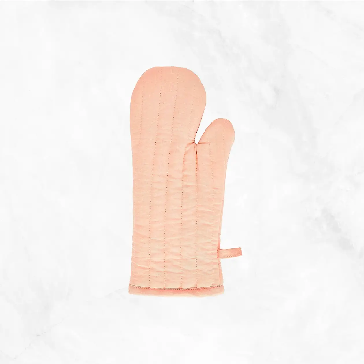 Simple Linen Oven Mitts - Blush