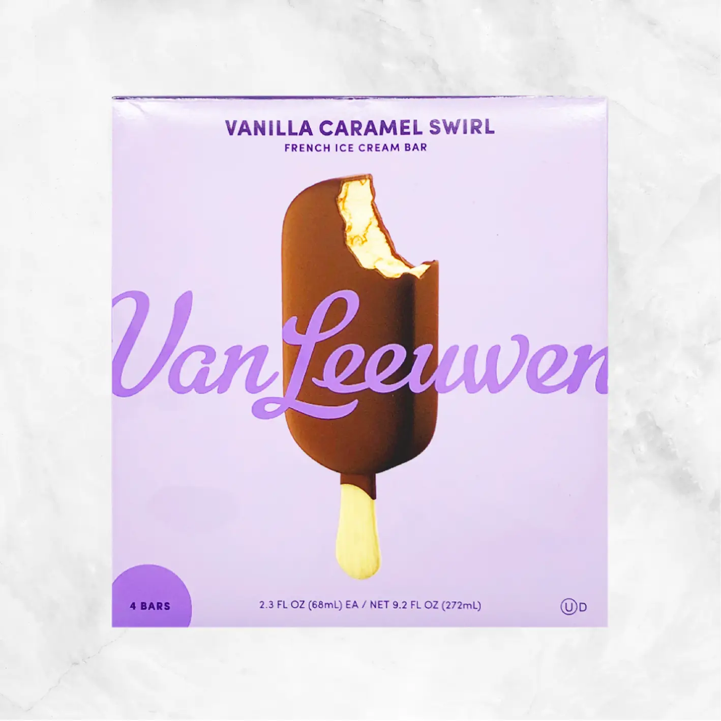 Vanilla Caramel Swirl Ice Cream Bars