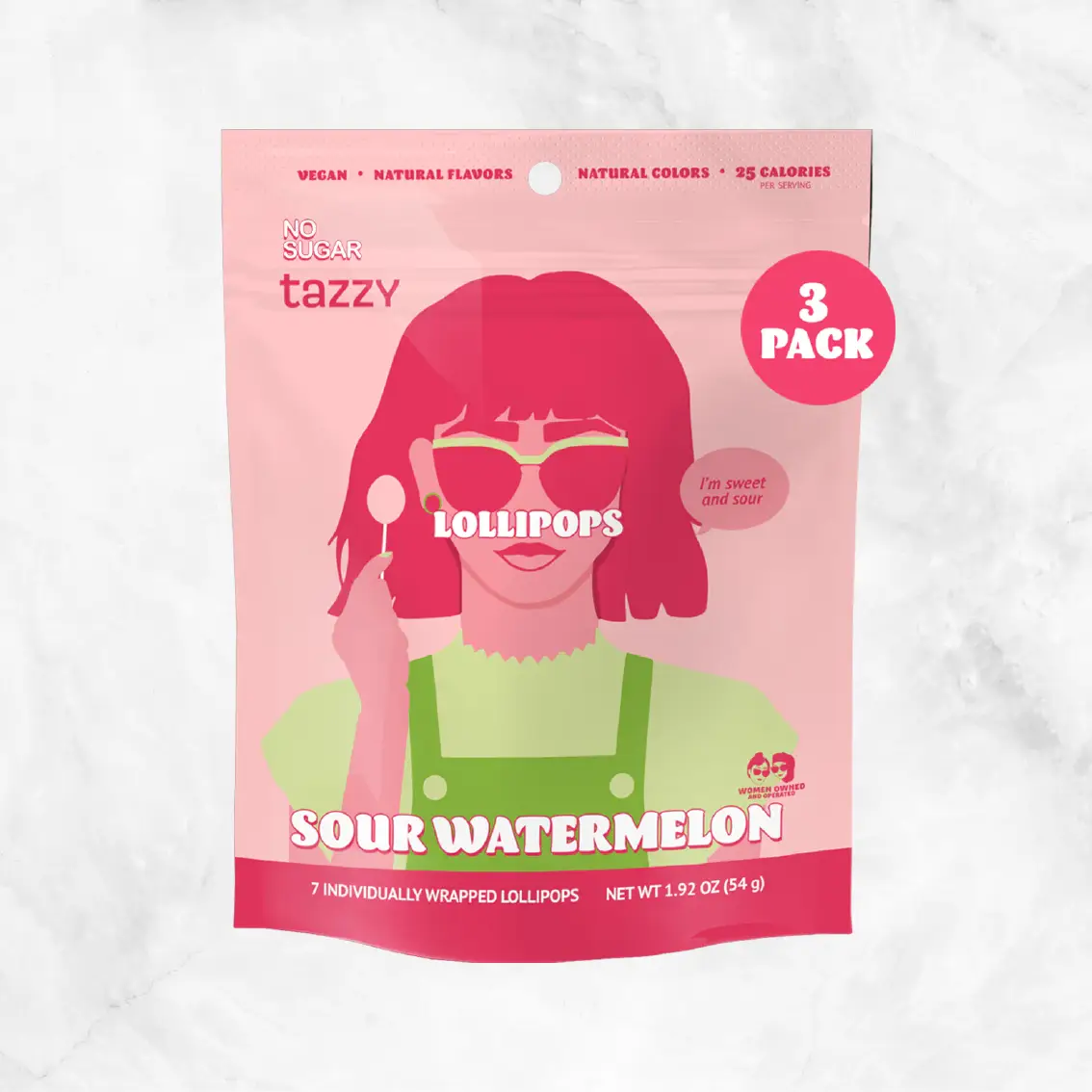 Sour Watermelon Lollipops
