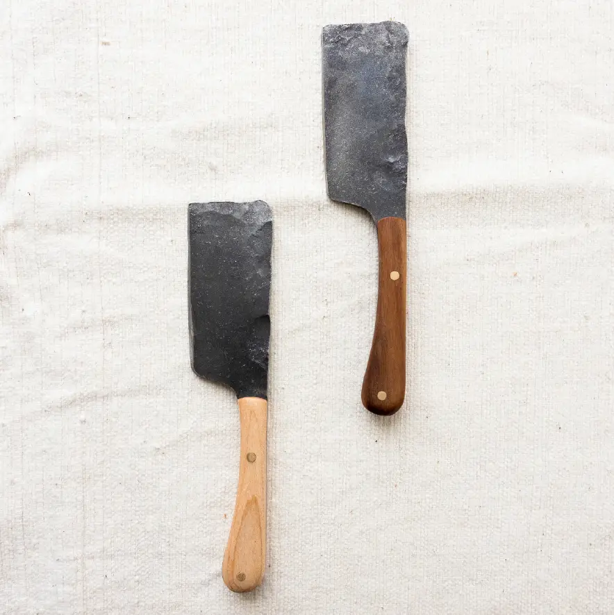 Hand-Forged Wood-Handle Maple Cheese Knife Delivery