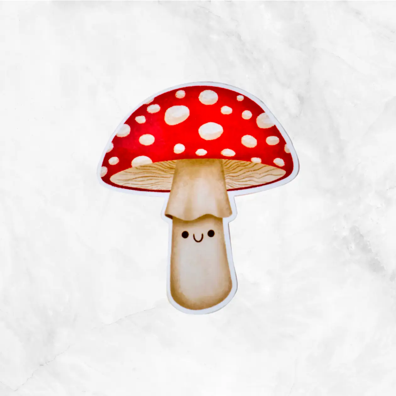 Toadstool Mushroom Sticker Delivery