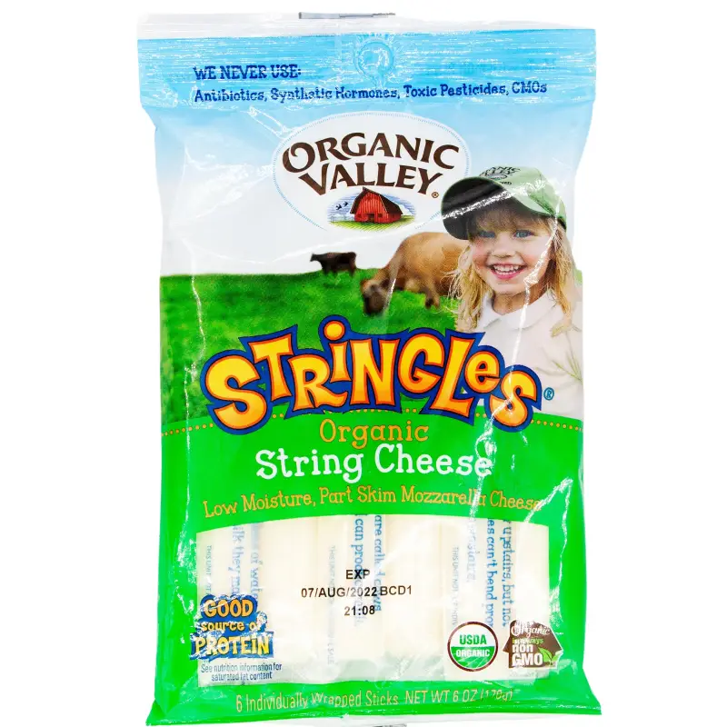 Mozzarella Stringles Organic String Cheese