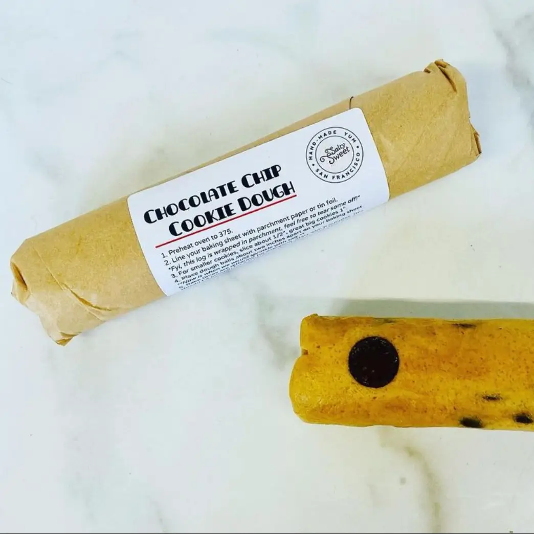 Chocolate Chip Cookie Dough Log - Salty Sweet Delivery
