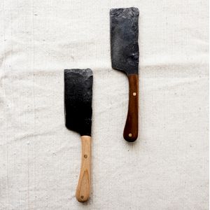 Hand-Forged Wood-Handle Maple Cheese Knife