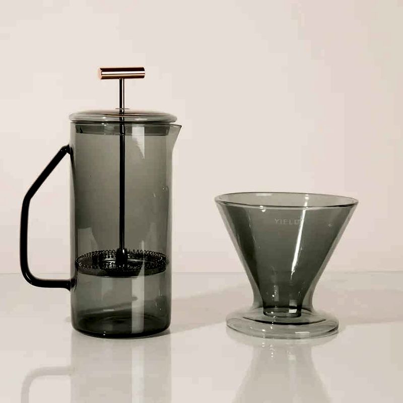 Gray Glass French Press Delivery