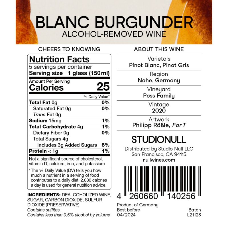 No.2 Blanc Burgunder  Delivery