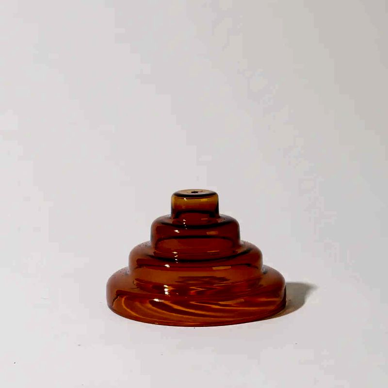 Glass Meso Incense Holder - Amber Delivery