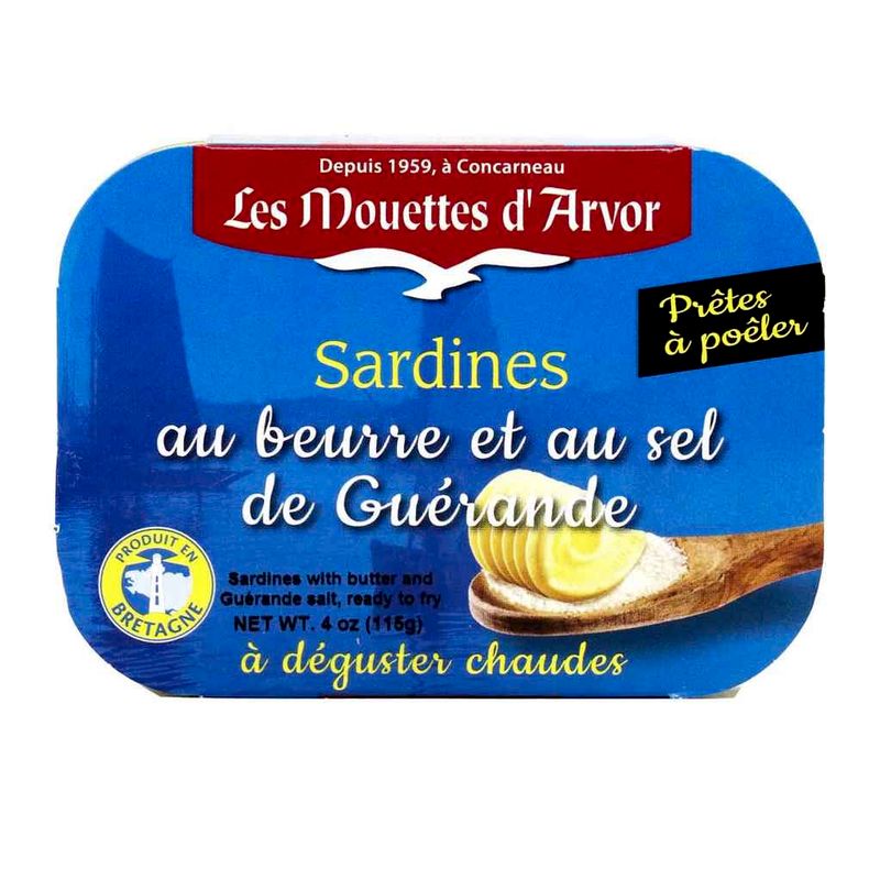 Sardines with Butter & Sea Salt from Guérande Delivery