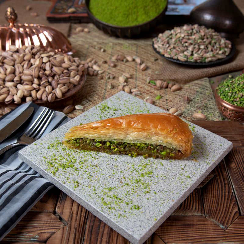 Carrot Slice of Turkish Baklava with Pistachio Delivery